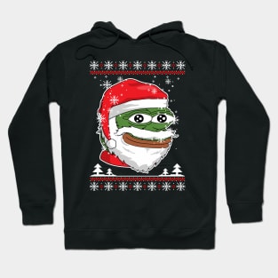 Santa Pepe FeelsOkayMan - White Outline Hoodie